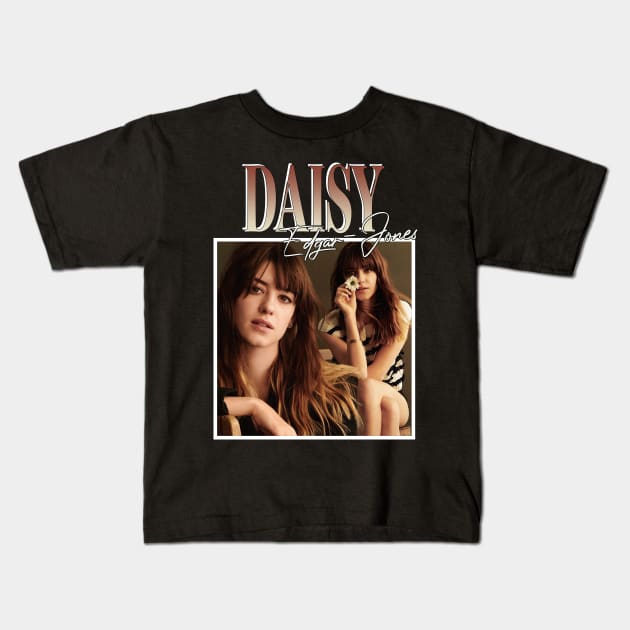 Daisy Edgar Jones Kids T-Shirt by TeesBySilvia